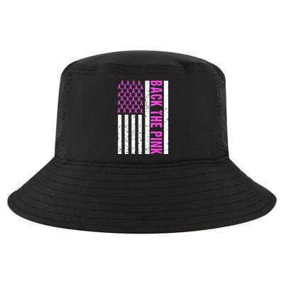 Ribbon Breast Cancer Awareness Flag Gift Cool Comfort Performance Bucket Hat