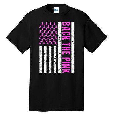 Ribbon Breast Cancer Awareness Flag Gift Tall T-Shirt