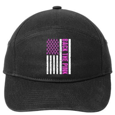 Ribbon Breast Cancer Awareness Flag Gift 7-Panel Snapback Hat