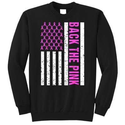 Ribbon Breast Cancer Awareness Flag Gift Tall Sweatshirt