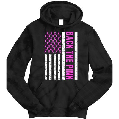 Ribbon Breast Cancer Awareness Flag Gift Tie Dye Hoodie