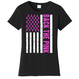 Ribbon Breast Cancer Awareness Flag Gift Women's T-Shirt