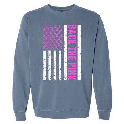 Ribbon Breast Cancer Awareness Flag Gift Garment-Dyed Sweatshirt