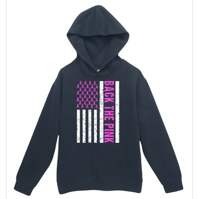 Ribbon Breast Cancer Awareness Flag Gift Urban Pullover Hoodie