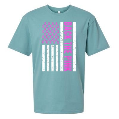 Ribbon Breast Cancer Awareness Flag Gift Sueded Cloud Jersey T-Shirt