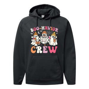 Retro Boohavior Crew Behavior Analyst Halloween Aba Rbt Performance Fleece Hoodie