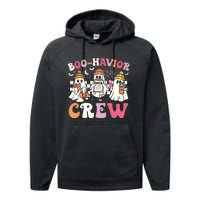 Retro Boohavior Crew Behavior Analyst Halloween Aba Rbt Performance Fleece Hoodie