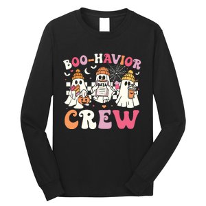 Retro Boohavior Crew Behavior Analyst Halloween Aba Rbt Long Sleeve Shirt