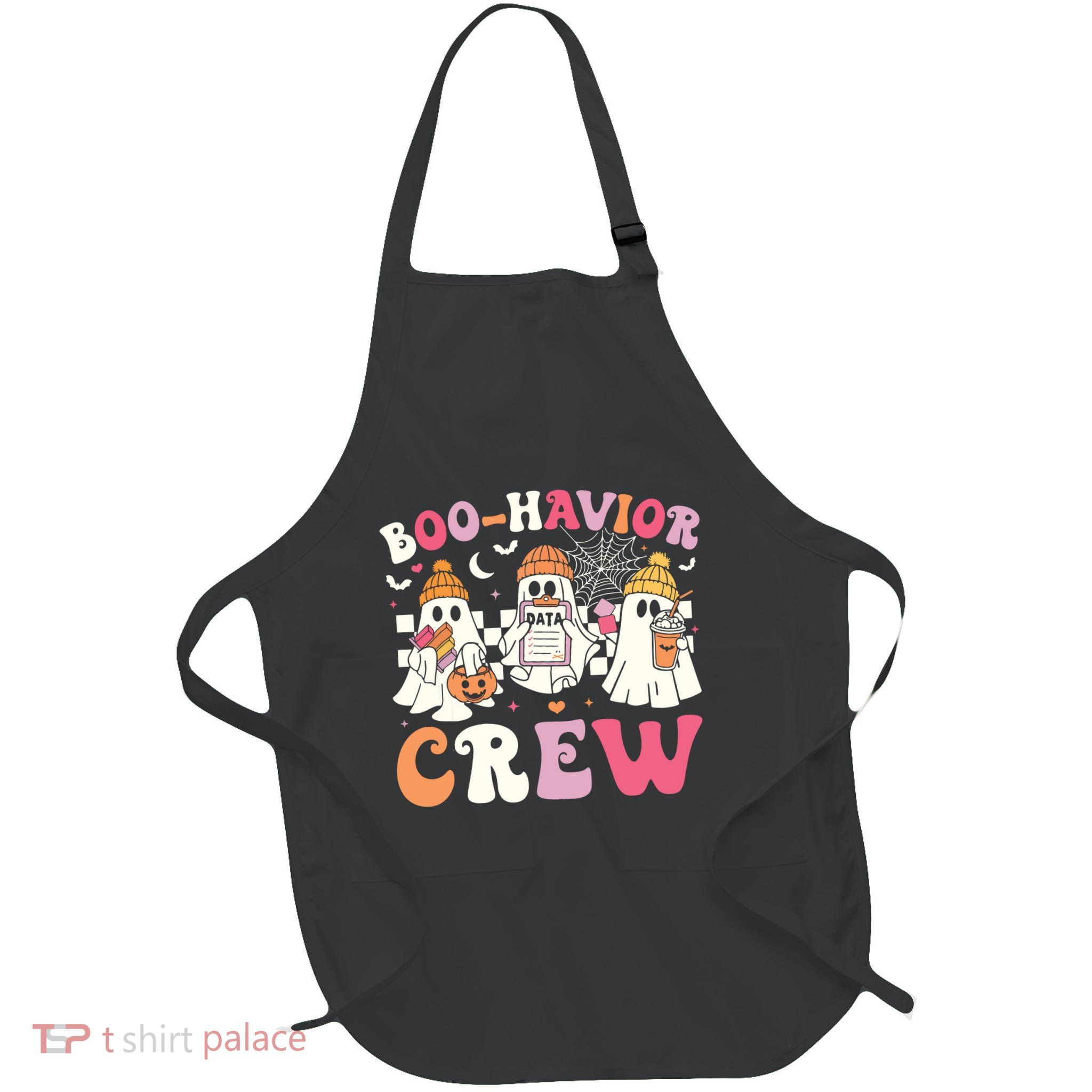 Retro Boohavior Crew Behavior Analyst Halloween Aba Rbt Full-Length Apron With Pockets