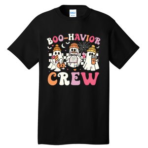 Retro Boohavior Crew Behavior Analyst Halloween Aba Rbt Tall T-Shirt