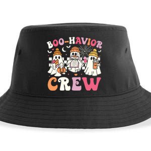 Retro Boohavior Crew Behavior Analyst Halloween Aba Rbt Sustainable Bucket Hat