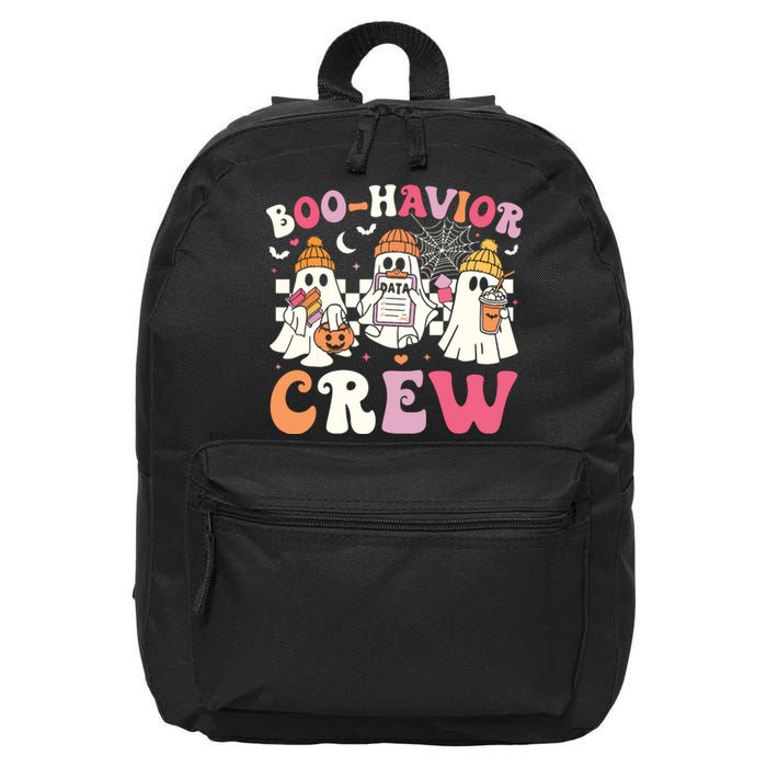 Retro Boohavior Crew Behavior Analyst Halloween Aba Rbt 16 in Basic Backpack