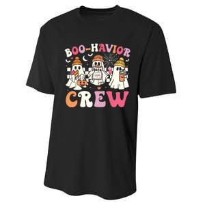 Retro Boohavior Crew Behavior Analyst Halloween Aba Rbt Performance Sprint T-Shirt