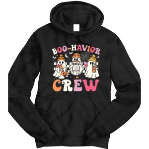 Retro Boohavior Crew Behavior Analyst Halloween Aba Rbt Tie Dye Hoodie