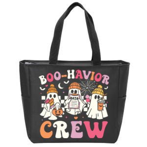 Retro Boohavior Crew Behavior Analyst Halloween Aba Rbt Zip Tote Bag