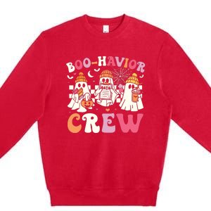 Retro Boohavior Crew Behavior Analyst Halloween Aba Rbt Premium Crewneck Sweatshirt