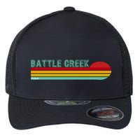 Retro Battle Creek Michigan Flexfit Unipanel Trucker Cap