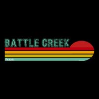 Retro Battle Creek Michigan Flexfit Unipanel Trucker Cap