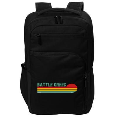 Retro Battle Creek Michigan Impact Tech Backpack