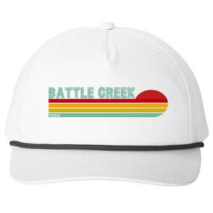 Retro Battle Creek Michigan Snapback Five-Panel Rope Hat