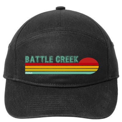 Retro Battle Creek Michigan 7-Panel Snapback Hat
