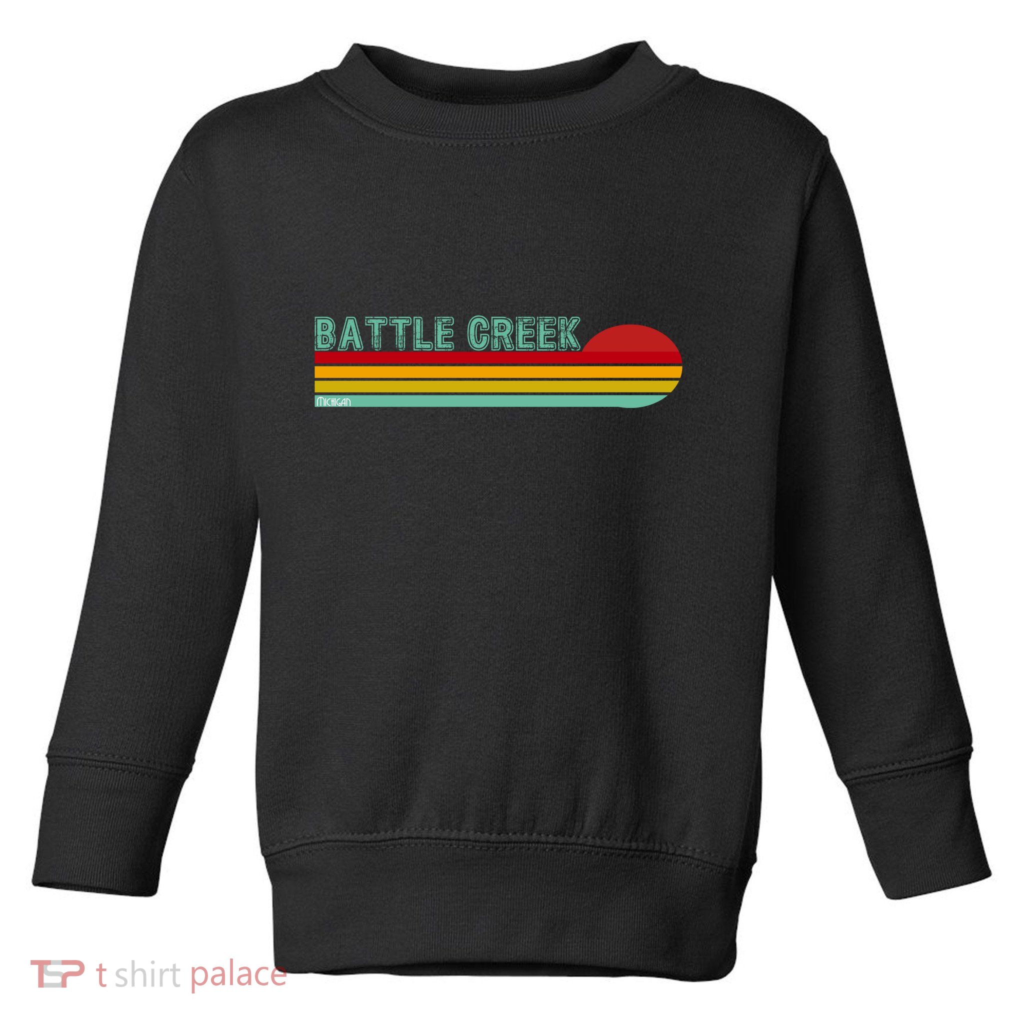 Retro Battle Creek Michigan Toddler Sweatshirt