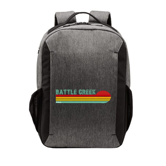 Retro Battle Creek Michigan Vector Backpack