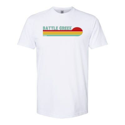 Retro Battle Creek Michigan Softstyle® CVC T-Shirt