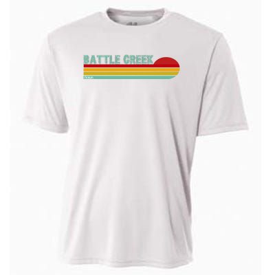 Retro Battle Creek Michigan Cooling Performance Crew T-Shirt