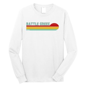 Retro Battle Creek Michigan Long Sleeve Shirt