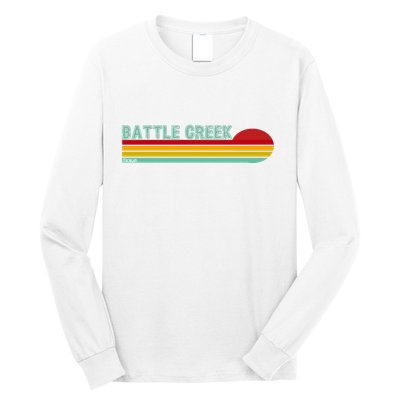Retro Battle Creek Michigan Long Sleeve Shirt
