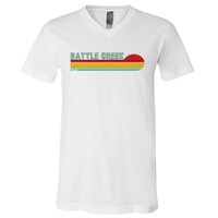 Retro Battle Creek Michigan V-Neck T-Shirt