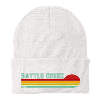 Retro Battle Creek Michigan Knit Cap Winter Beanie