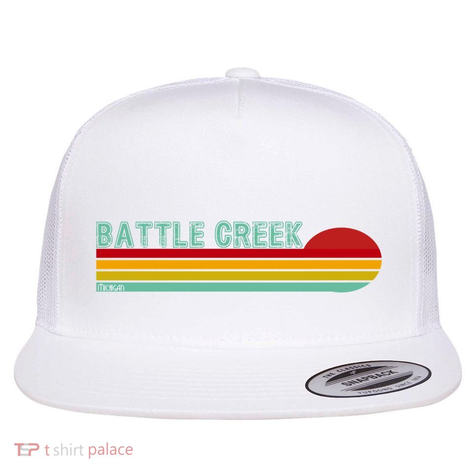 Retro Battle Creek Michigan Flatbill Hat