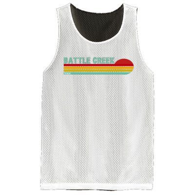 Retro Battle Creek Michigan Mesh Reversible Basketball Jersey Tank