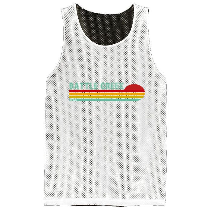 Retro Battle Creek Michigan Mesh Reversible Basketball Jersey Tank