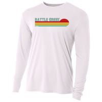 Retro Battle Creek Michigan Cooling Performance Long Sleeve Crew