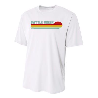 Retro Battle Creek Michigan Performance Sprint T-Shirt