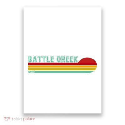 Retro Battle Creek Michigan Poster