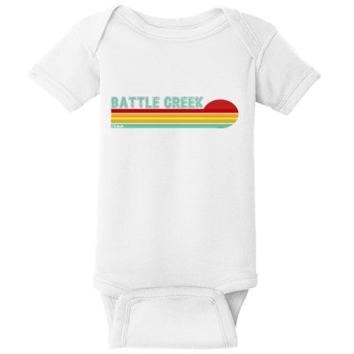 Retro Battle Creek Michigan Baby Bodysuit