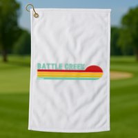 Retro Battle Creek Michigan Golf Towel