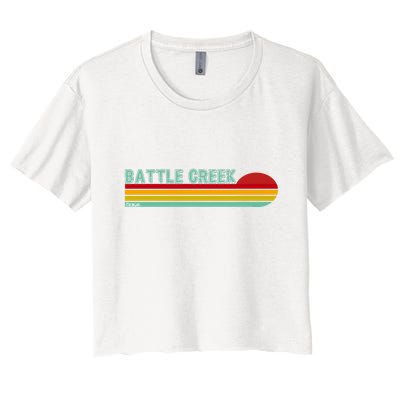 Retro Battle Creek Michigan Crop Top