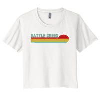 Retro Battle Creek Michigan Women's Crop Top Tee