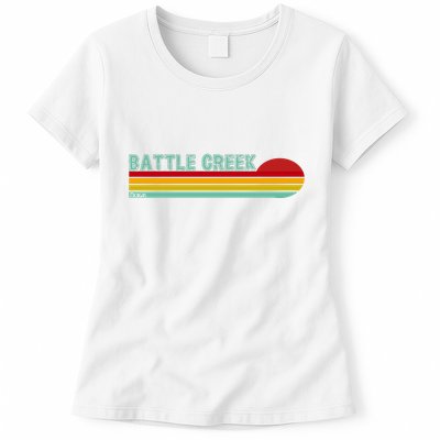 Retro Battle Creek Michigan Womens T-Shirt