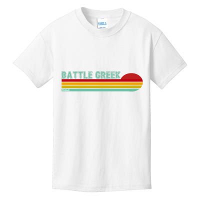 Retro Battle Creek Michigan Kids T-Shirt