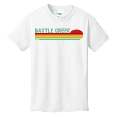 Retro Battle Creek Michigan Kids T-Shirt