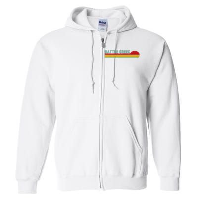 Retro Battle Creek Michigan Full Zip Hoodie