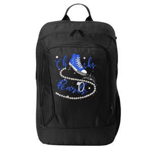 Royal Blue Chucks And Pearls Premium City Backpack