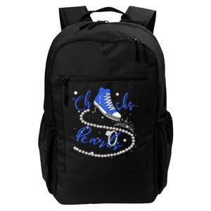 Royal Blue Chucks And Pearls Premium Daily Commute Backpack