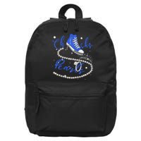 Royal Blue Chucks And Pearls Premium 16 in Basic Backpack